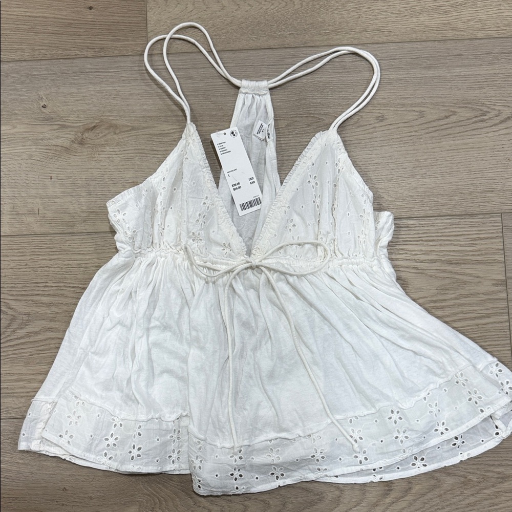 Urban Outfitters White Eyelet Lace Camisole